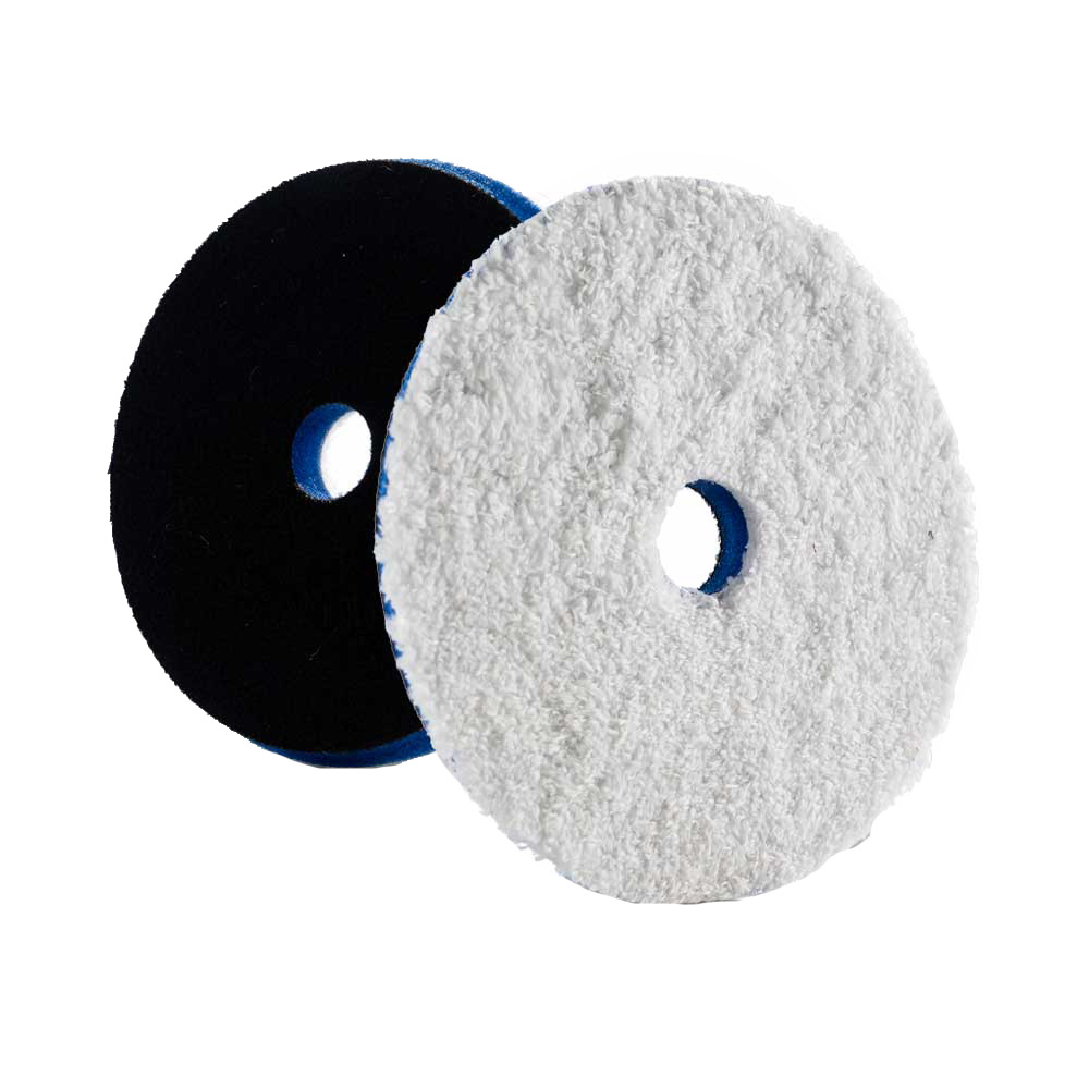 [HDO-550F-LC] Lake Country HDO Heavy Cutting Microfiber Pad 5.5" - Blue Foam with White Microfiber