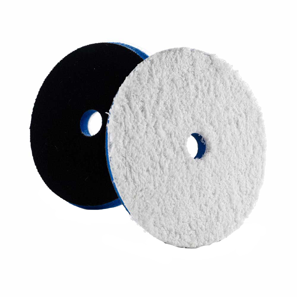 [HDO-650F-LC] Lake Country HDO Heavy Cutting Microfiber Pad 6.5" - Blue Foam with White Microfiber