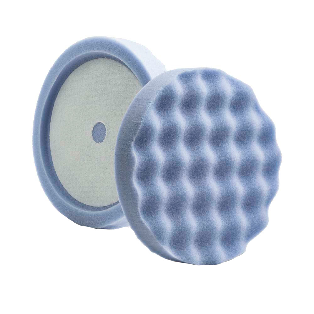 [WP-96800-LC] Lake Country Blue Finessing Waffle Pro Recessed Back Foam Pad 8" x 1.5"