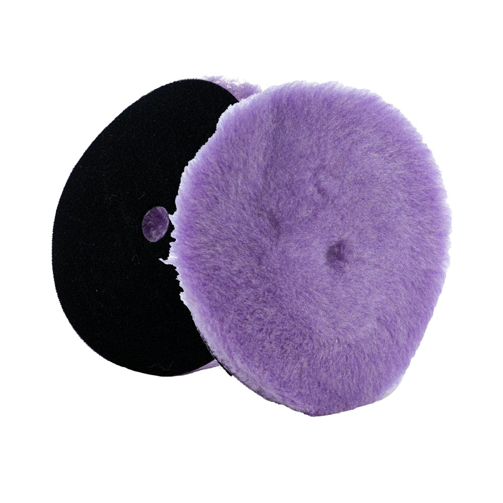 Lake Country Purple Foamed Wool Buffing/Polishing Pad with Center Hole 7.5" x 1"