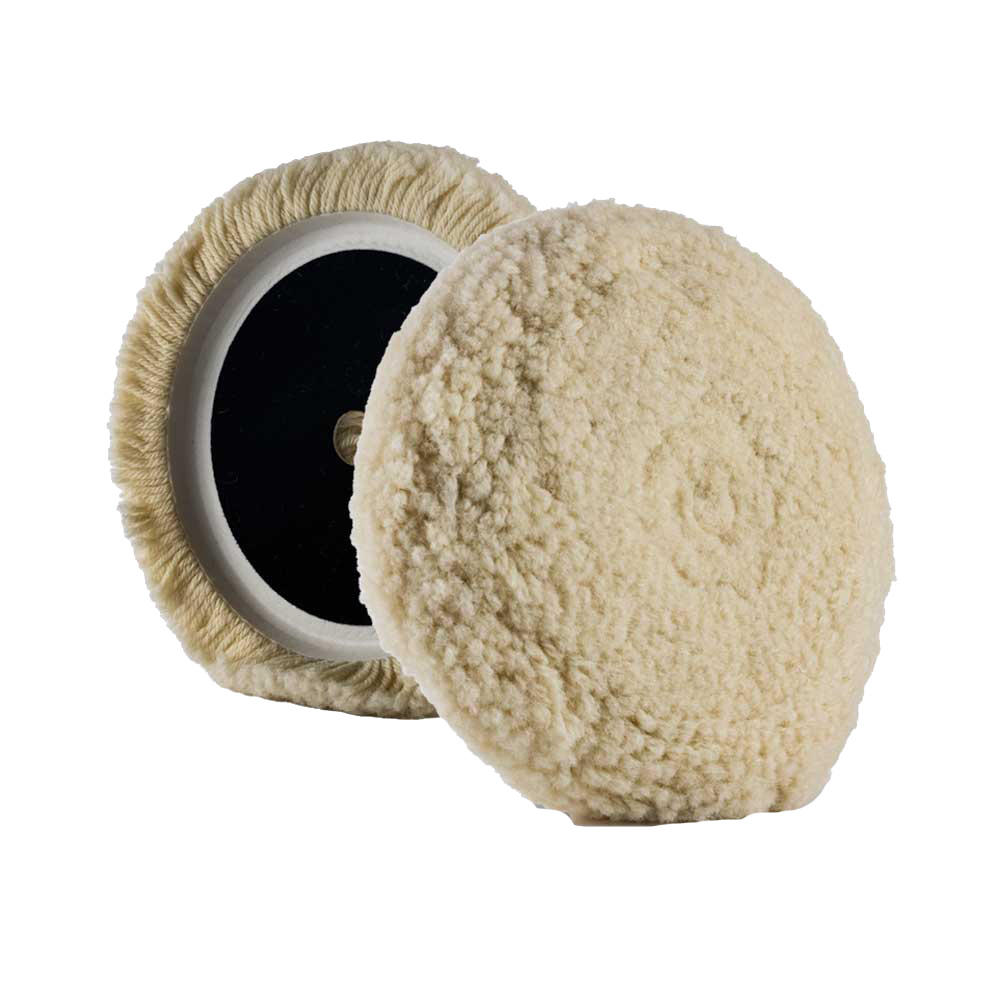 [10-040-LC] Lake Country Curved Edge 100% Steamed Twisted Wool Pad 7.5" x 1.5"