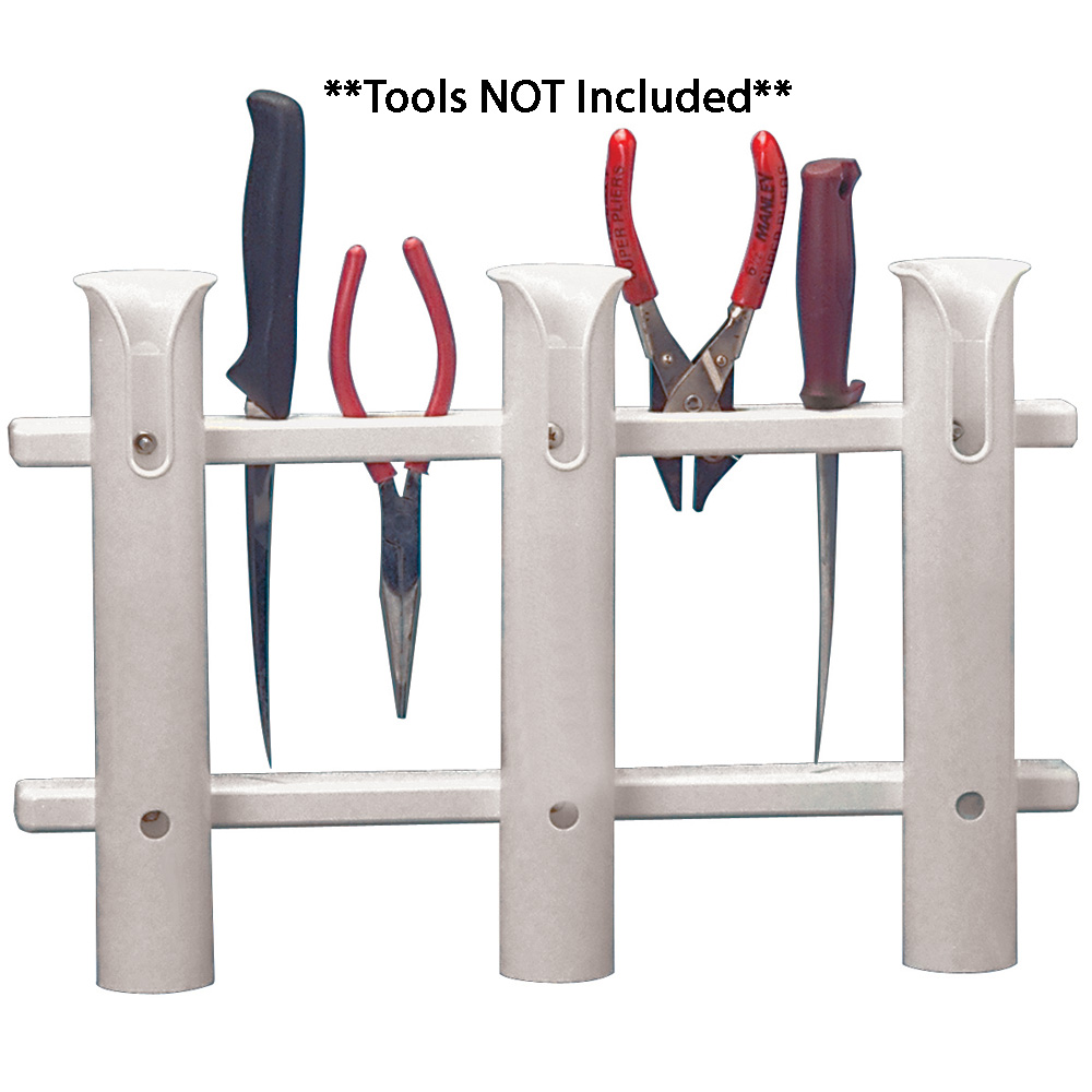 [P03-063W] TACO 3-Rod Poly Rod Rack - White