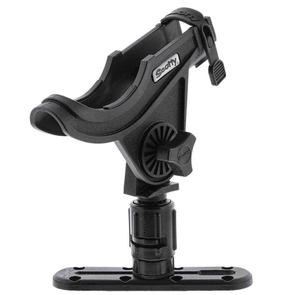 [0282-BK] Scotty 282 Baitcaster Rod HolderTrack Combo with Gearhead & 4" Track