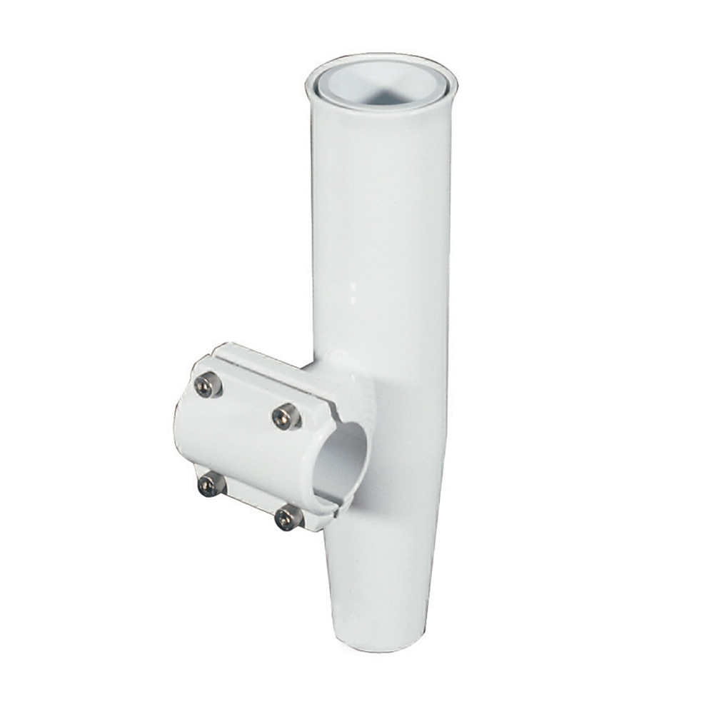 [RA5204WH] Lee's Clamp-On Rod Holder - White Aluminum - Horizontal Mount - Fits 1.900" O.D. Pipe
