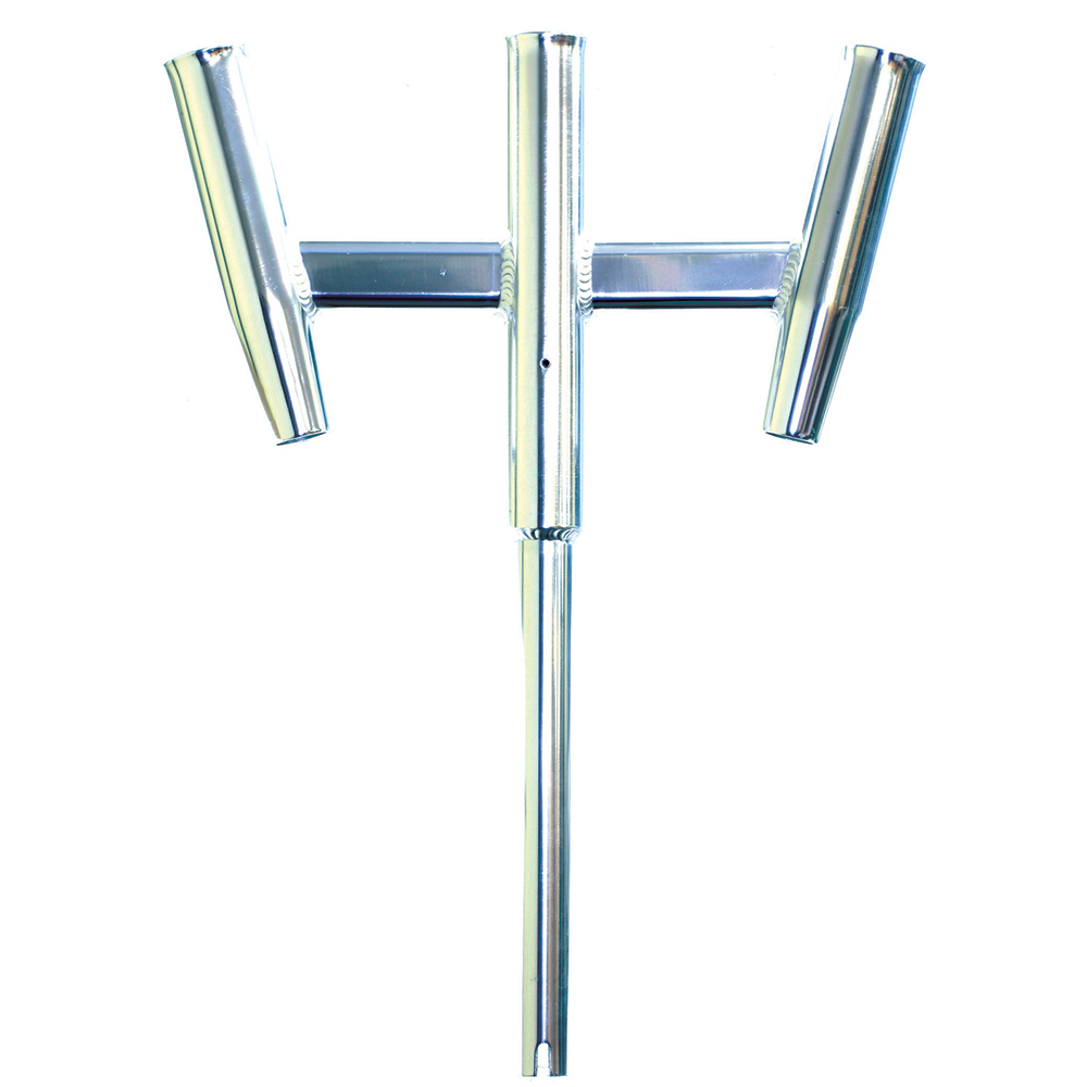 [88159] Tigress Triple Aluminum Kite Rod Holder - Straight Butt - Polished