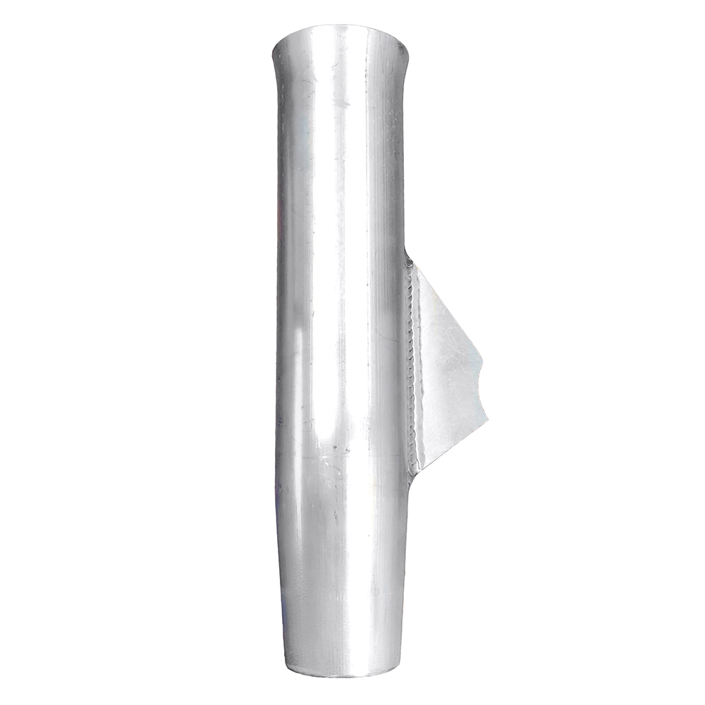 [66244] Tigress Weld On Aluminum Flared Rod Holder with Blade Mill Finished 10"