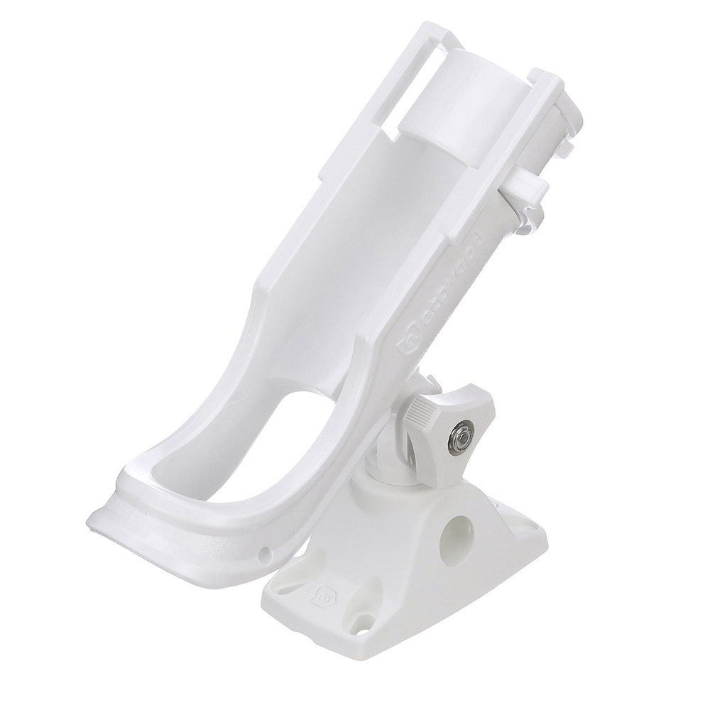 [5009W4] Attwood Heavy-Duty Adjustable Rod Holder with Combo Mount - White