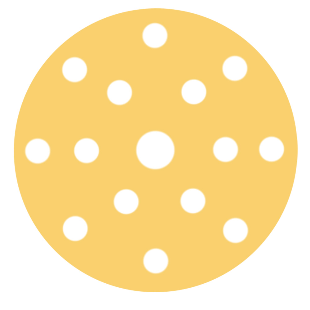 RUPES MULTIPURPOSE Paper Abrasive Discs 150mm (6") - 15 Holes - P320 Grit *Box of 100pcs