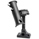 RAM Mount RAM Tube Jr. Fishing Rod Holder, Standard 6" Length Post Spline & Combo Bulkhead/Flat Surface Base with Plunger
