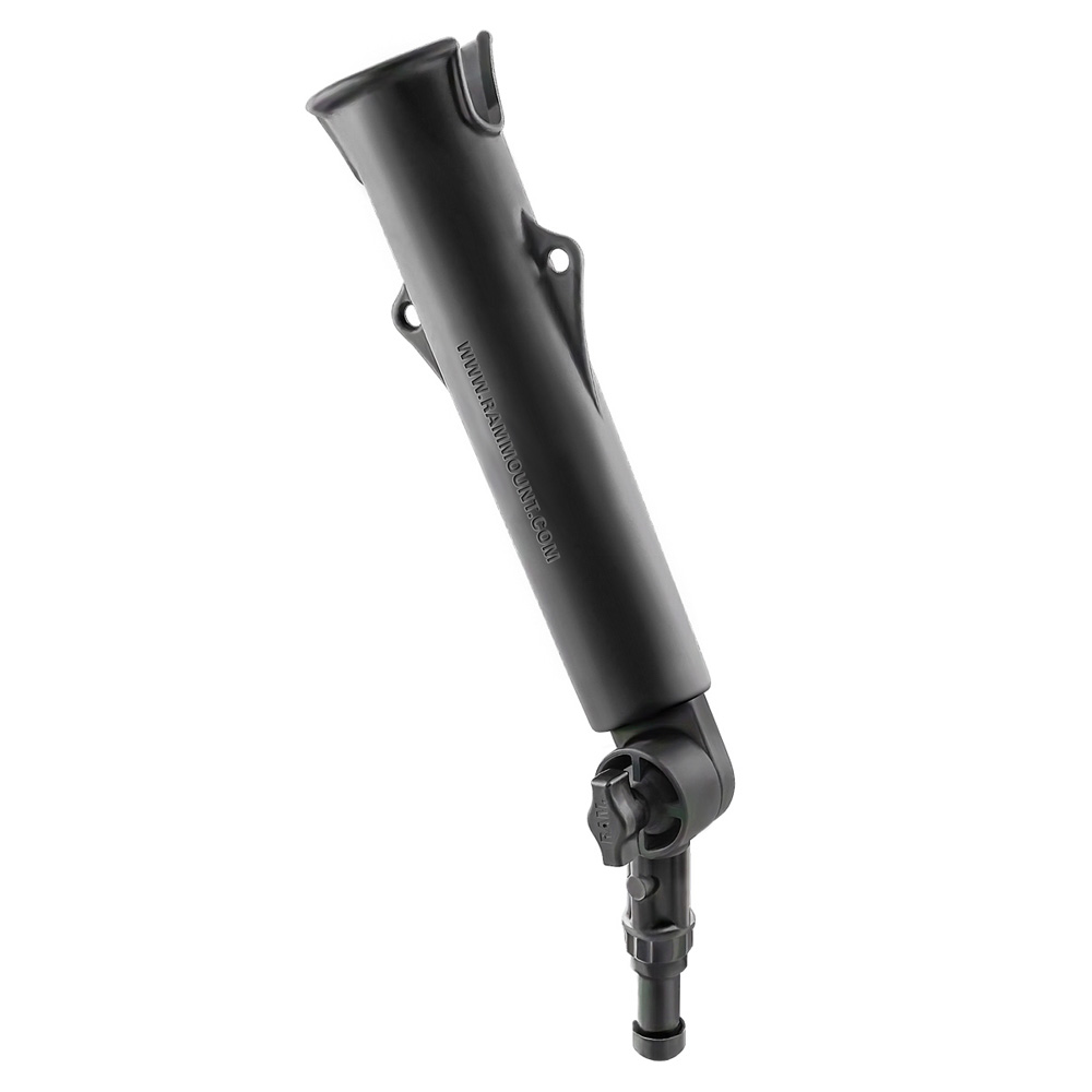 RAM Mount Tough-Tube Fishing Rod Holder with 3" Long Ratchet Spline Post Arm