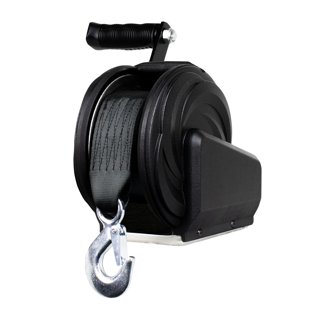 [21400-W-1400-8-B-R] Powerwinch Select Series Winch 1,400lb, 8" Crank Arm - Carbon Black