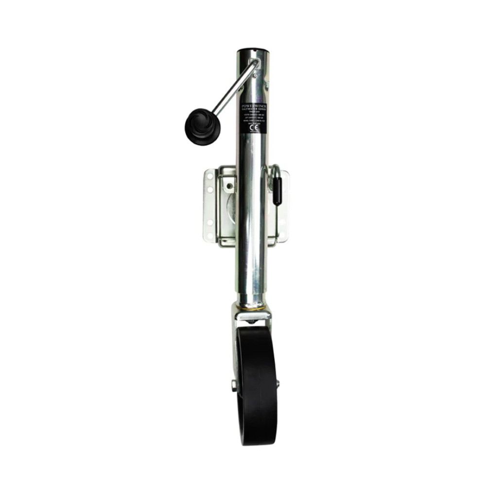 Powerwinch Saltwater Series Jack - 1500lb, Bolt-On, Single Wheel, Zinc 500+ HR Salt Spray