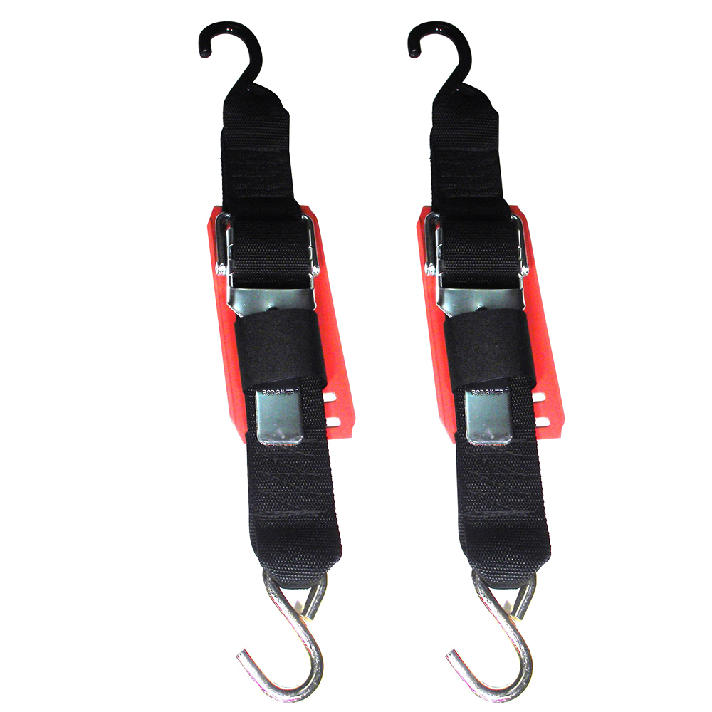 Rod Saver Paddle Buckle Trailer Tie-Down with Vinyl Pad - 2" x 4' - Pair