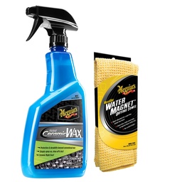 Meguiar's Hybrid Ceramic Wax with Water Magnet Microfiber Drying Towel - 22" x 30"