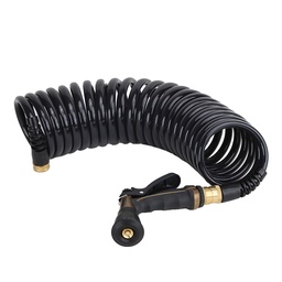 HoseCoil Commercial Pilot PRO 25' Hose Kit with Boat Bumper Metal Body Nozzle