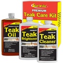 Star brite Premium Teak Care Kit - Step 1, Step 2, & Step 3 - 32 oz