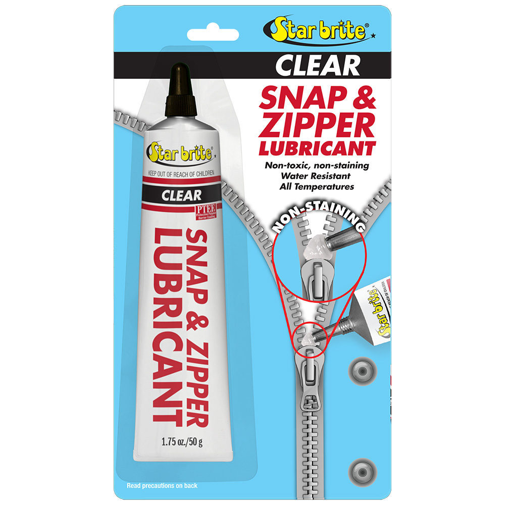Actual Snap & Zipper Lubricants example