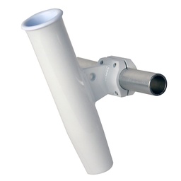 C. E. Smith Aluminum Horizontal Clamp-On Rod Holder 1-5/16" OD White - Powdercoat with Sleeve