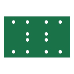 RUPES PROCUT Film Abrasive Sheet 80mm x130mm (3.15" x 5.1") - 12 Holes - P120 Grit *Box of 100pcs